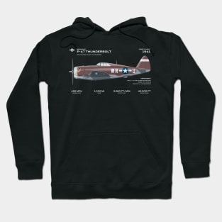 ww2 fighter plane Republic p-47 thunderbolt Hoodie